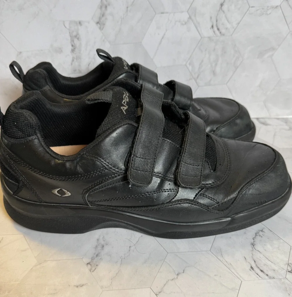 Apex Ambulator Shoes G8010M Mens Size 12 EE Black Straps Comfort Medical
